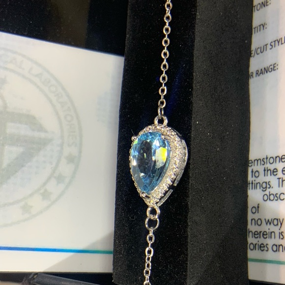 100% genuine and garanteed 3.77ct Swiss topaz bracelet. With certificate card. - Picture 3 of 4